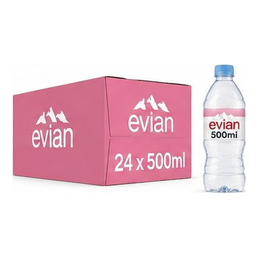 Evian Natural Mineral Water — 24 x 500ml