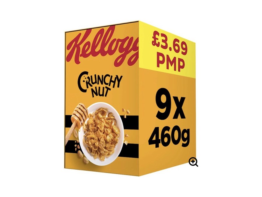 Kellogg's Crunchy Nut Cereal — 9 x 460g