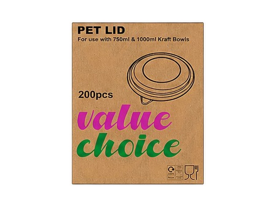 Kraft Bowl Lids — 200 pcs