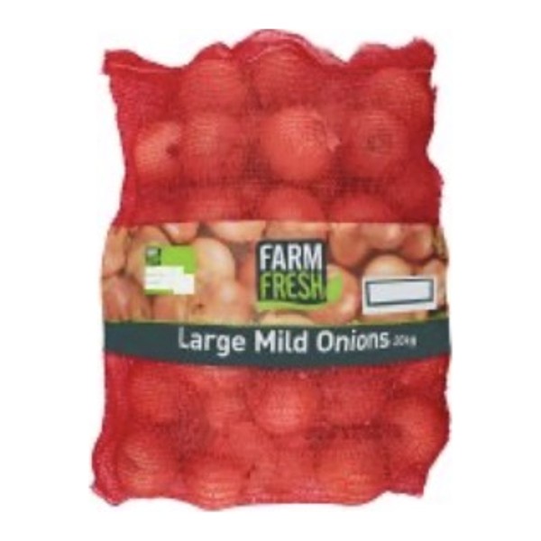 Farm Fresh Large Mild Onions — 20kg sack